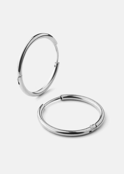 Oorbel Classic Medium - Verzilverd