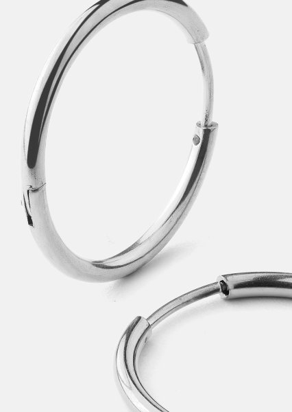 Oorbel Classic Medium - Verzilverd