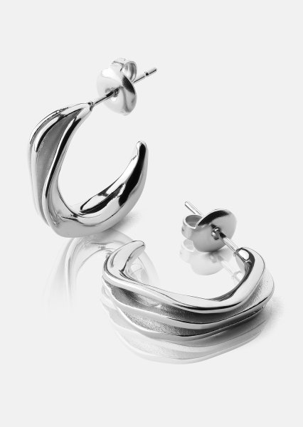 Oorbellen Gleaming Flow - Verzilverd