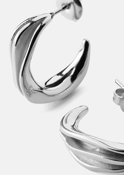 Oorbellen Gleaming Flow - Verzilverd
