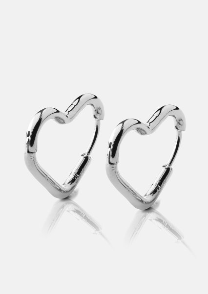 Oorbel Heart's Embrace - Verzilverd