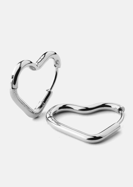 Oorbel Heart's Embrace - Verzilverd