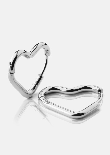 Oorbel Heart's Embrace - Verzilverd