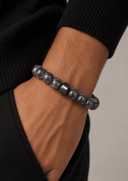 Kralenarmband Obsidian Charm