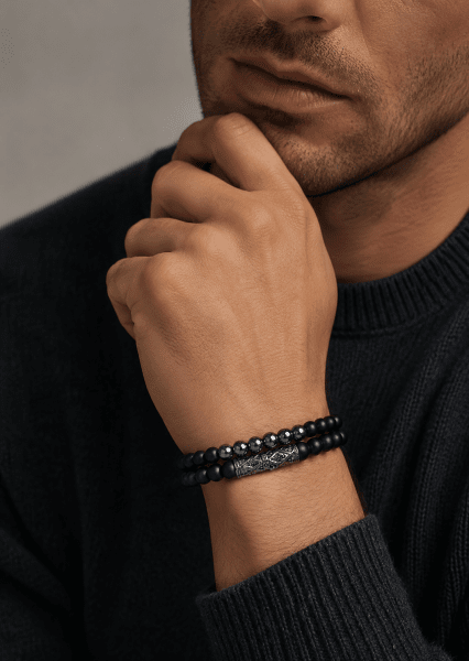 Kralenarmband Obsidian Echo