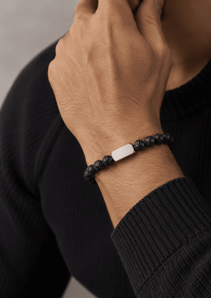 Kralenarmband Obsidian Knack
