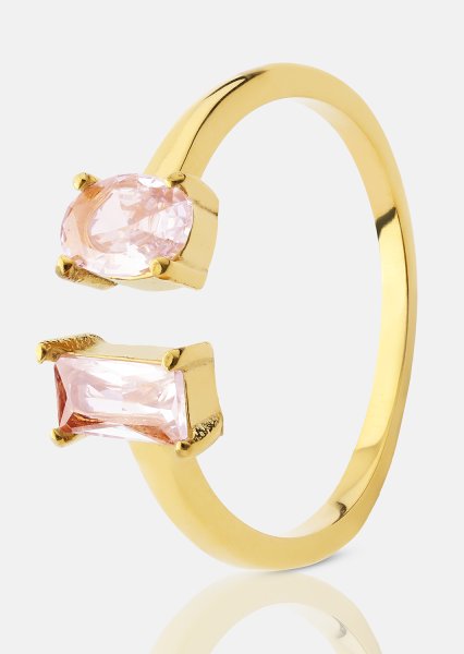 Ring Rosé Duo - 18k Verguld