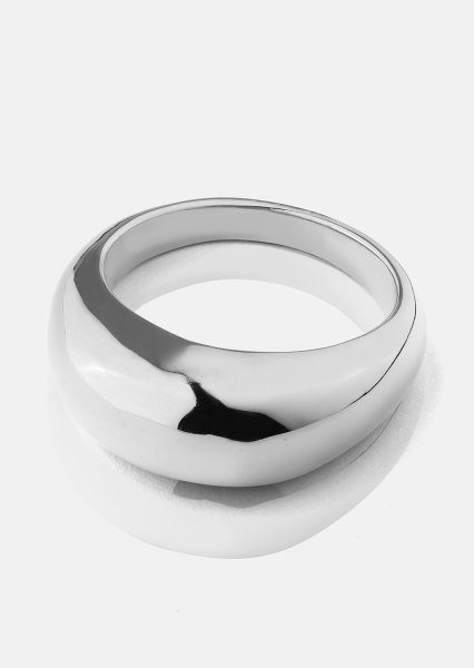 Golden Bold Ring - Verzilverd