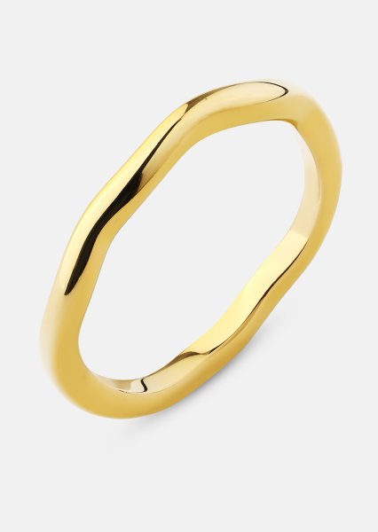 Ring Wave Gold - Verguld met 18k goud