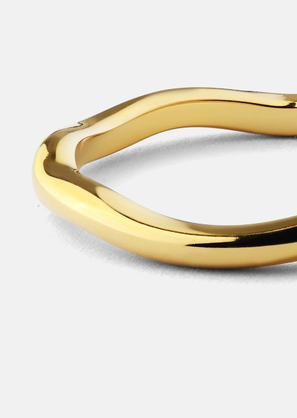 Ring Wave Gold - Verguld met 18k goud