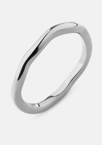 Ring Wave Silver- Verzilverd