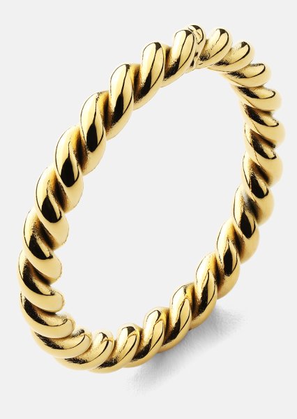 Ring Golden Twist- Verguld met 18k goud