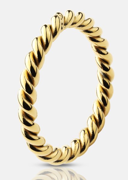 Ring Golden Twist- Verguld met 18k goud
