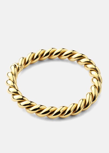 Ring Golden Twist- Verguld met 18k goud