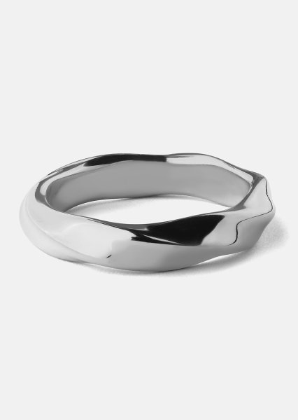 Ring Swirl - Verzilverd
