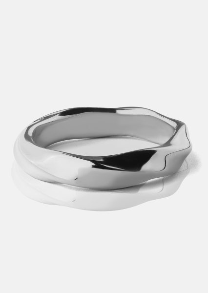 Ring Swirl - Verzilverd