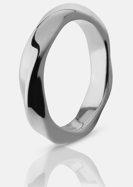 Ring Swirl - Verzilverd