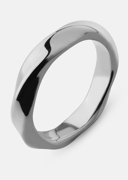 Ring Swirl - Verzilverd