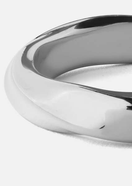Ring Swirl - Verzilverd