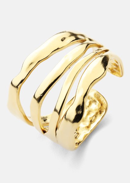 Ring Wave - 18k Verguld