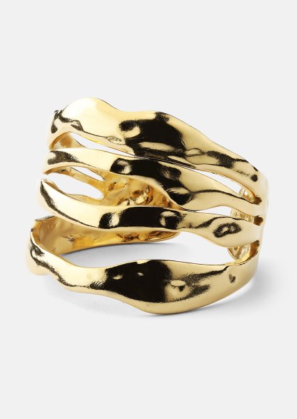 Ring Wave - 18k Verguld