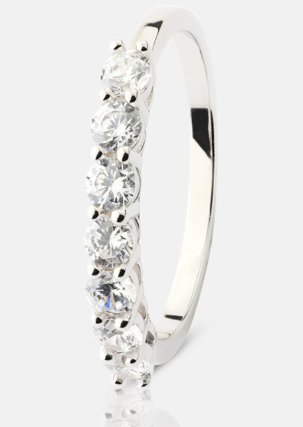 Ring Link Eternal - Verzilverd