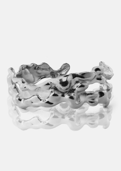 Ring Molten Wave - Verzilverd