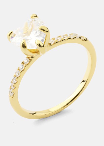 Heartlight Solitaire Ring - 18k Verguld