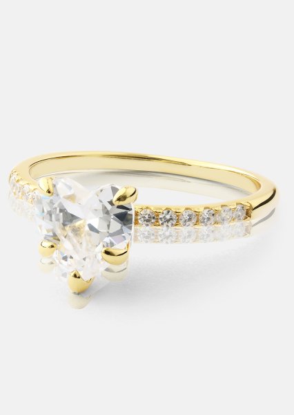 Heartlight Solitaire Ring - 18k Verguld