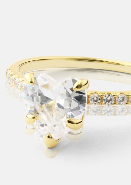 Heartlight Solitaire Ring - 18k Verguld