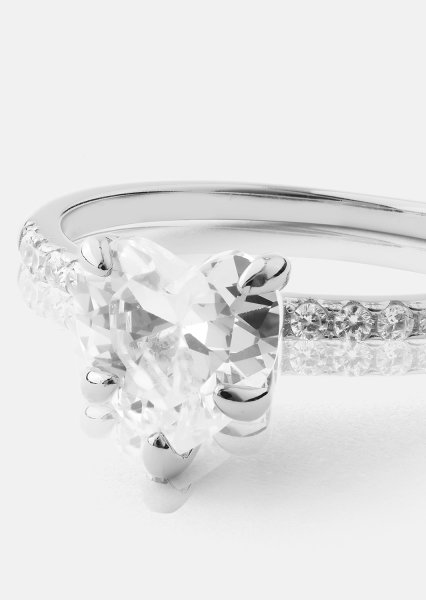 Heartlight Solitaire Ring - Verzilverd
