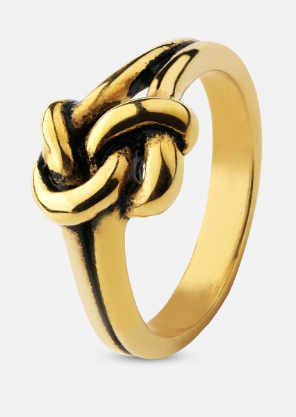 Ring Knot - Verguld met 18k goud