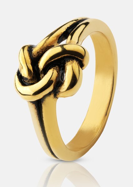 Ring Knot - Verguld met 18k goud