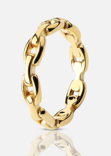 Ring Bold Chain - 18K Verguld