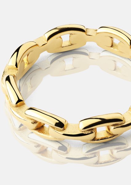 Ring Bold Chain - 18K Verguld