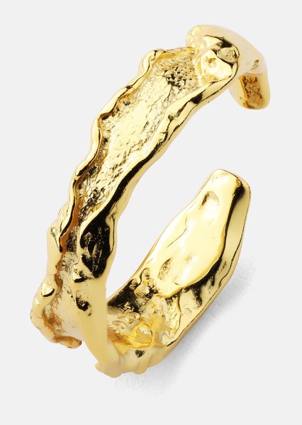 Ring Raw Texture - Verguld met 18k goud