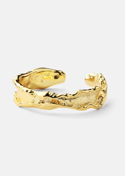 Ring Raw Texture - Verguld met 18k goud
