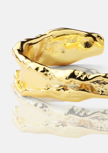 Ring Raw Texture - Verguld met 18k goud