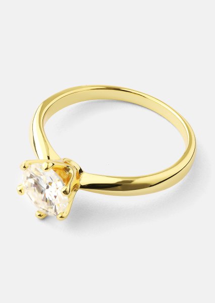 Ring Solitaire - 18K Verguld