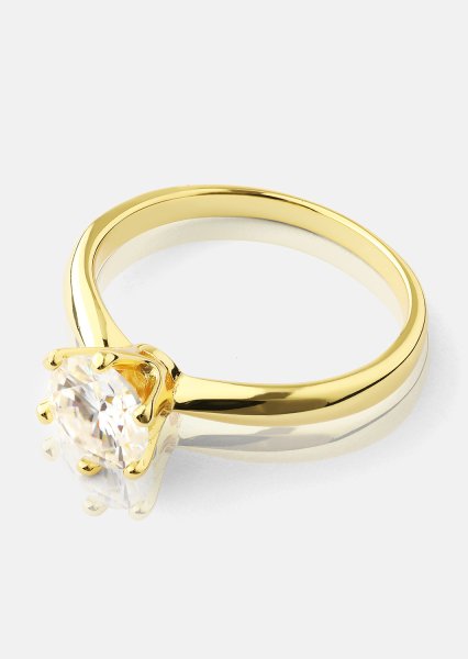Ring Solitaire - 18K Verguld