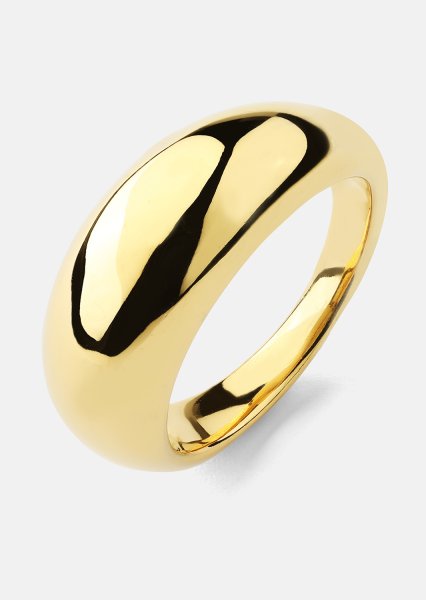 Ring Dome - 18k Verguld