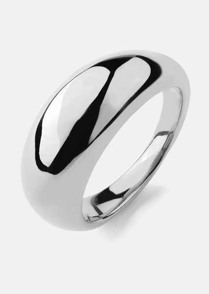 Ring Dome - Verzilverd