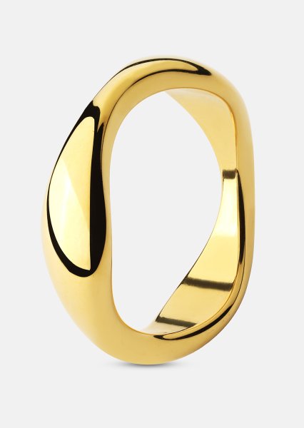 Ring Organic Curve - 18k Verguld