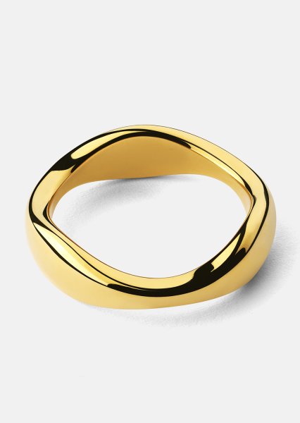 Ring Organic Curve - 18k Verguld