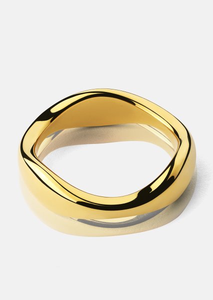 Ring Organic Curve - 18k Verguld
