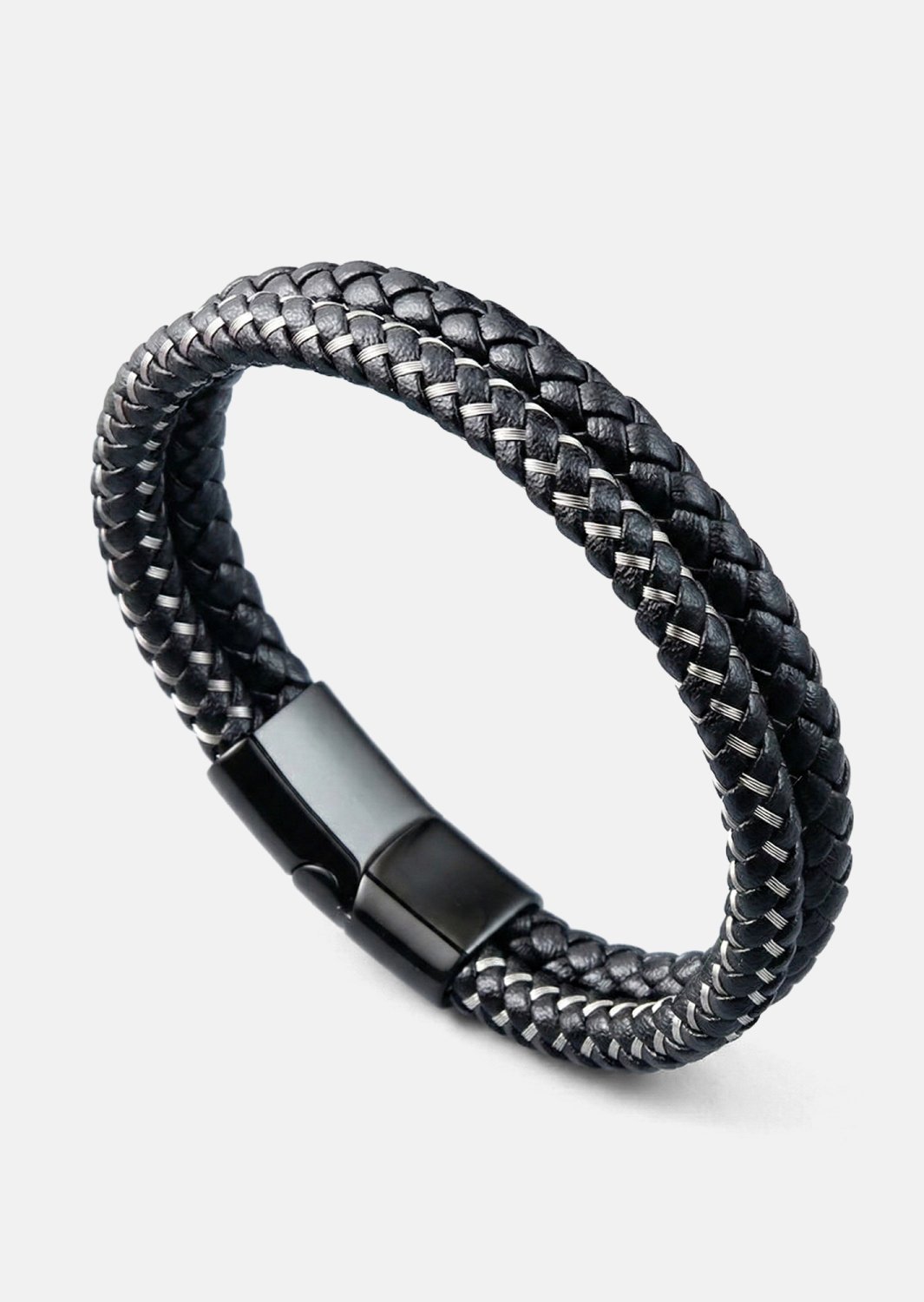 Leren armband Shadow Weave