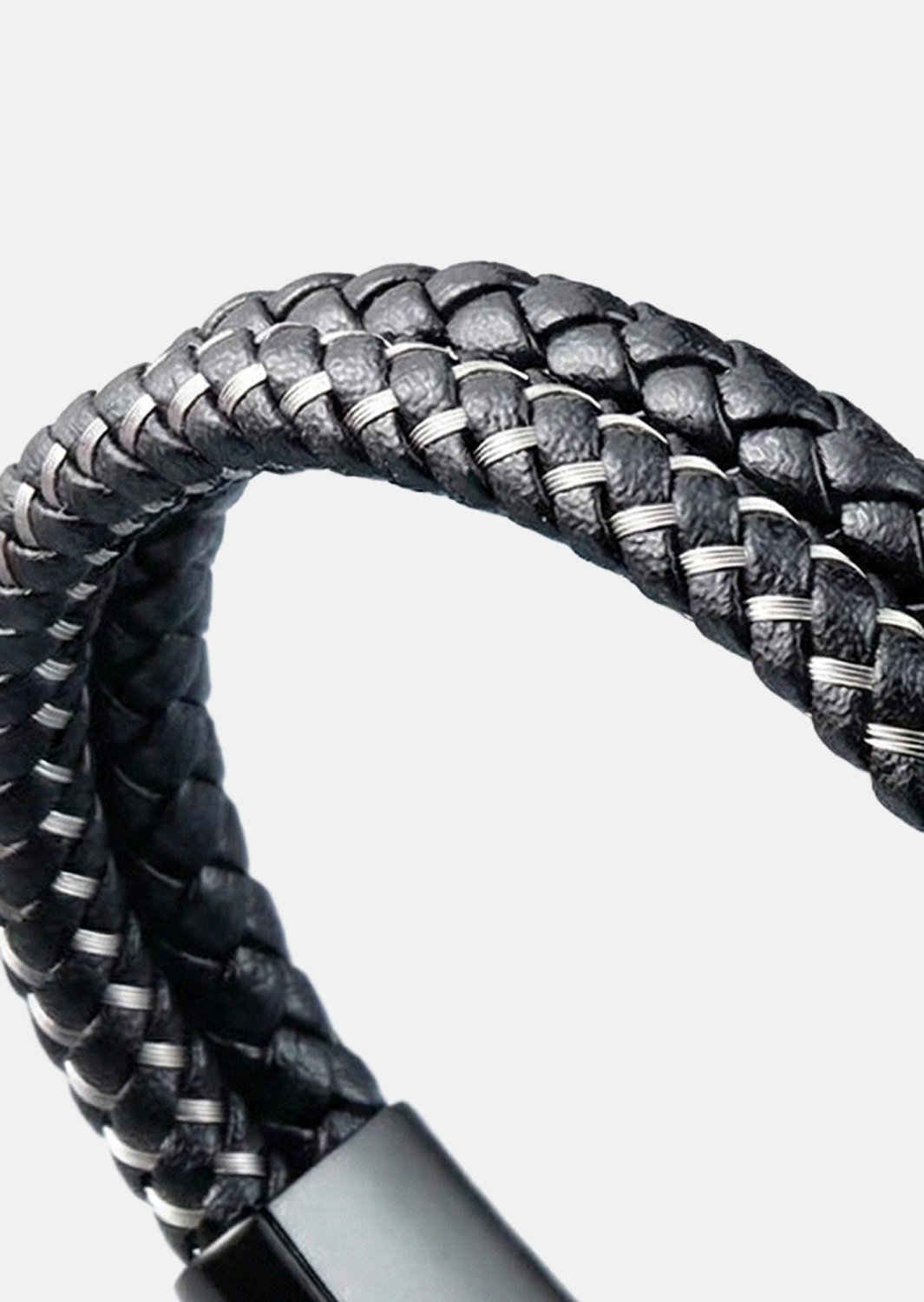 Leren armband Shadow Weave