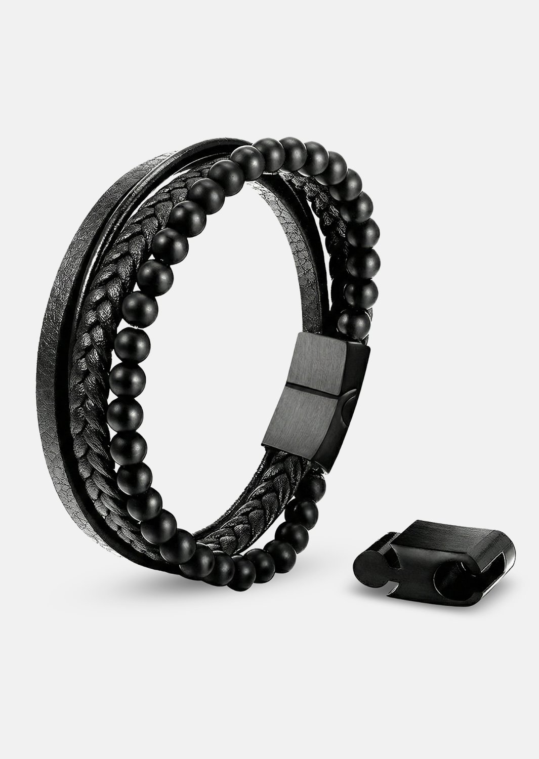 Leren armband Noble Noir