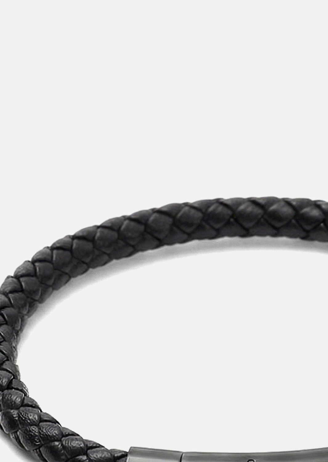 Leren armband Onyx Weave