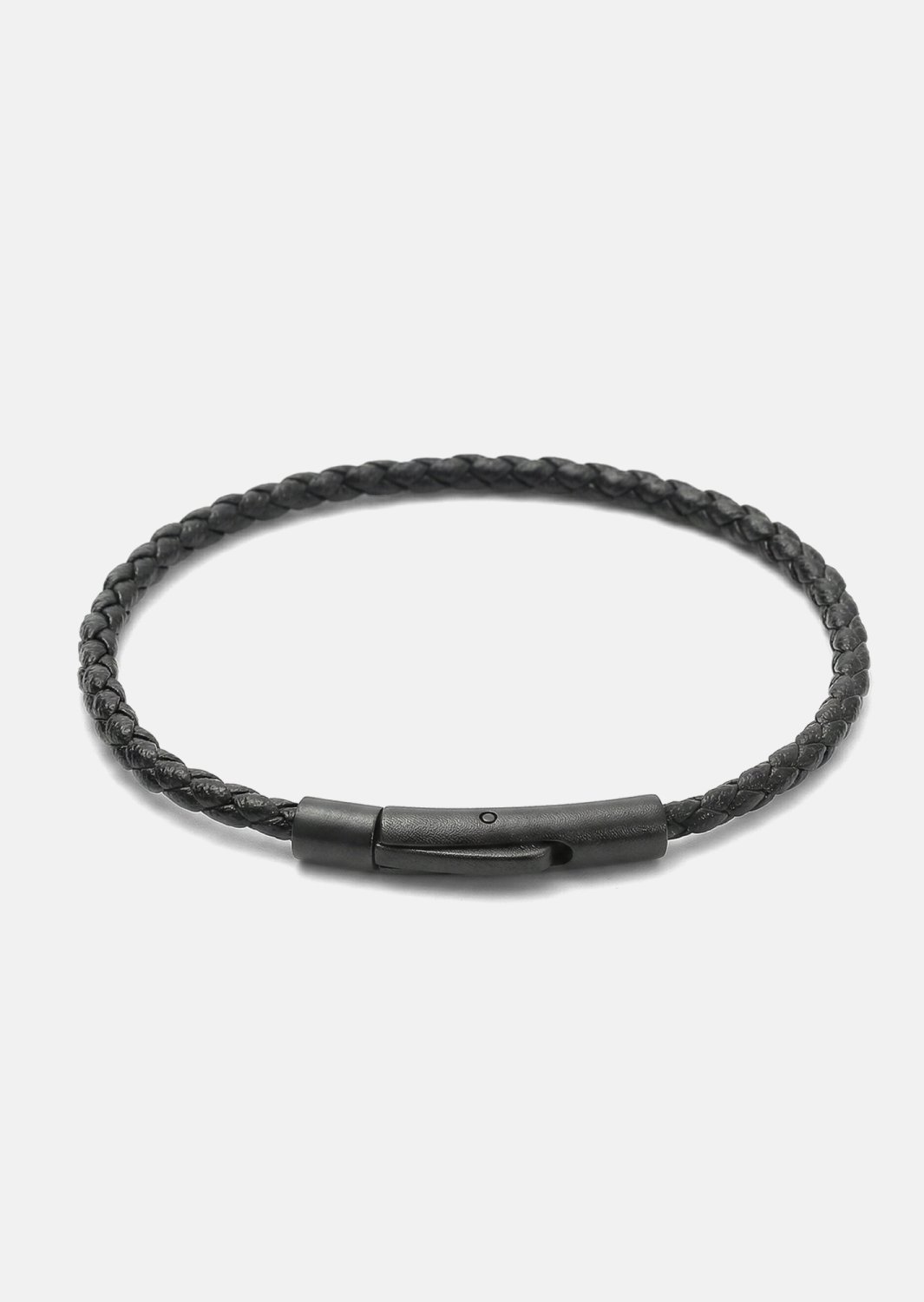 Leren armband Obsidian Loop